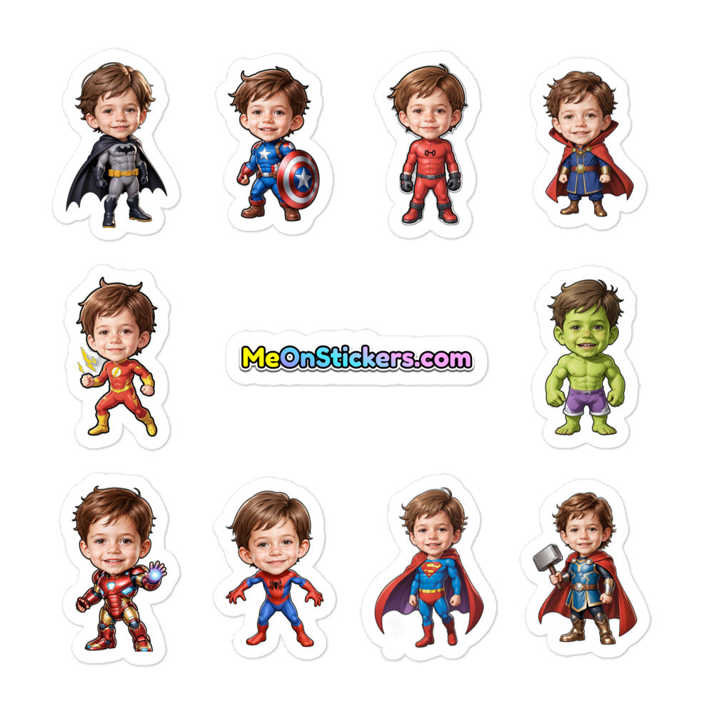 Personalized Superhero Stickers: Turn Your Photo into a Superhero! - MeOnStickers.com